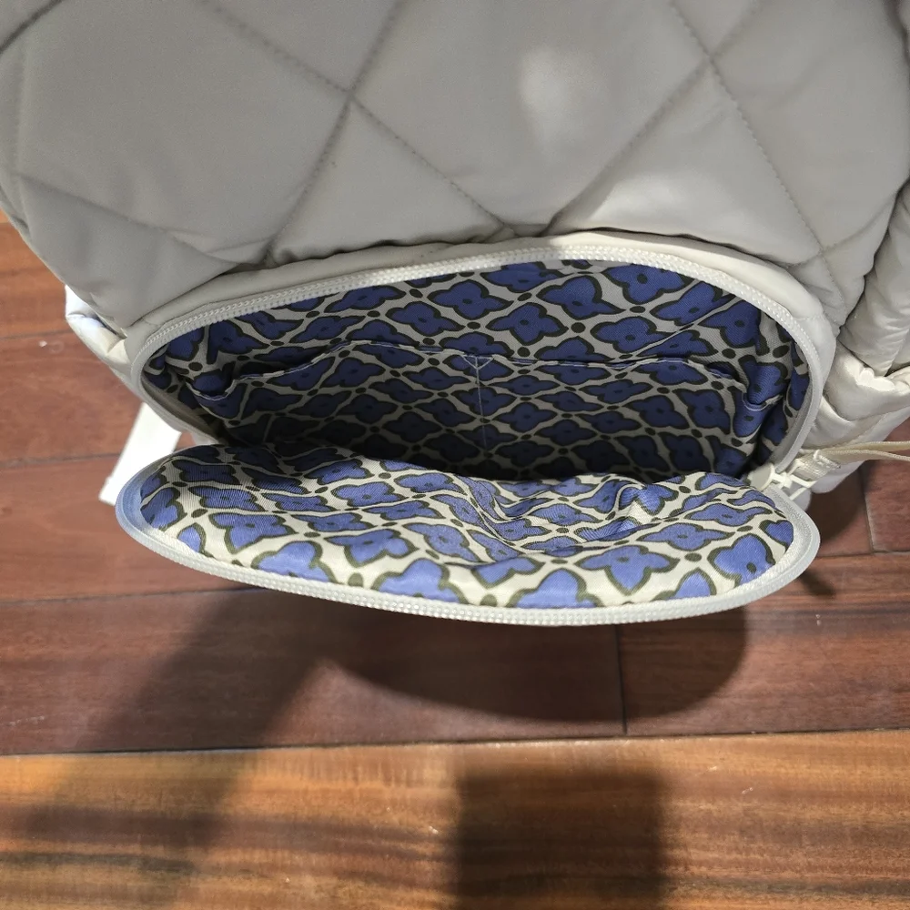 NWOTs Vera Bradley Mini Backpack Pearl Cream/ Grey